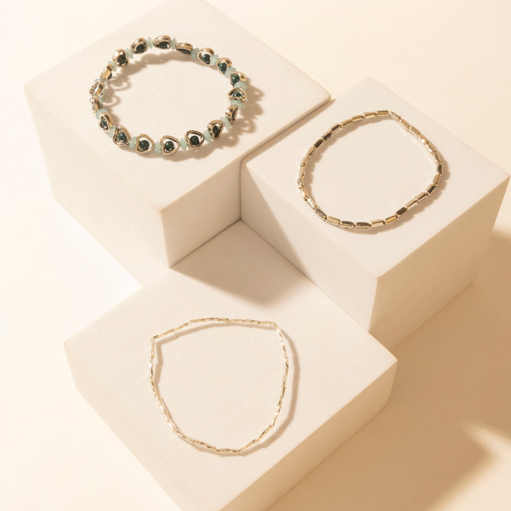 Myra Heart Trails Bracelet in Mist Blue - Myra USA