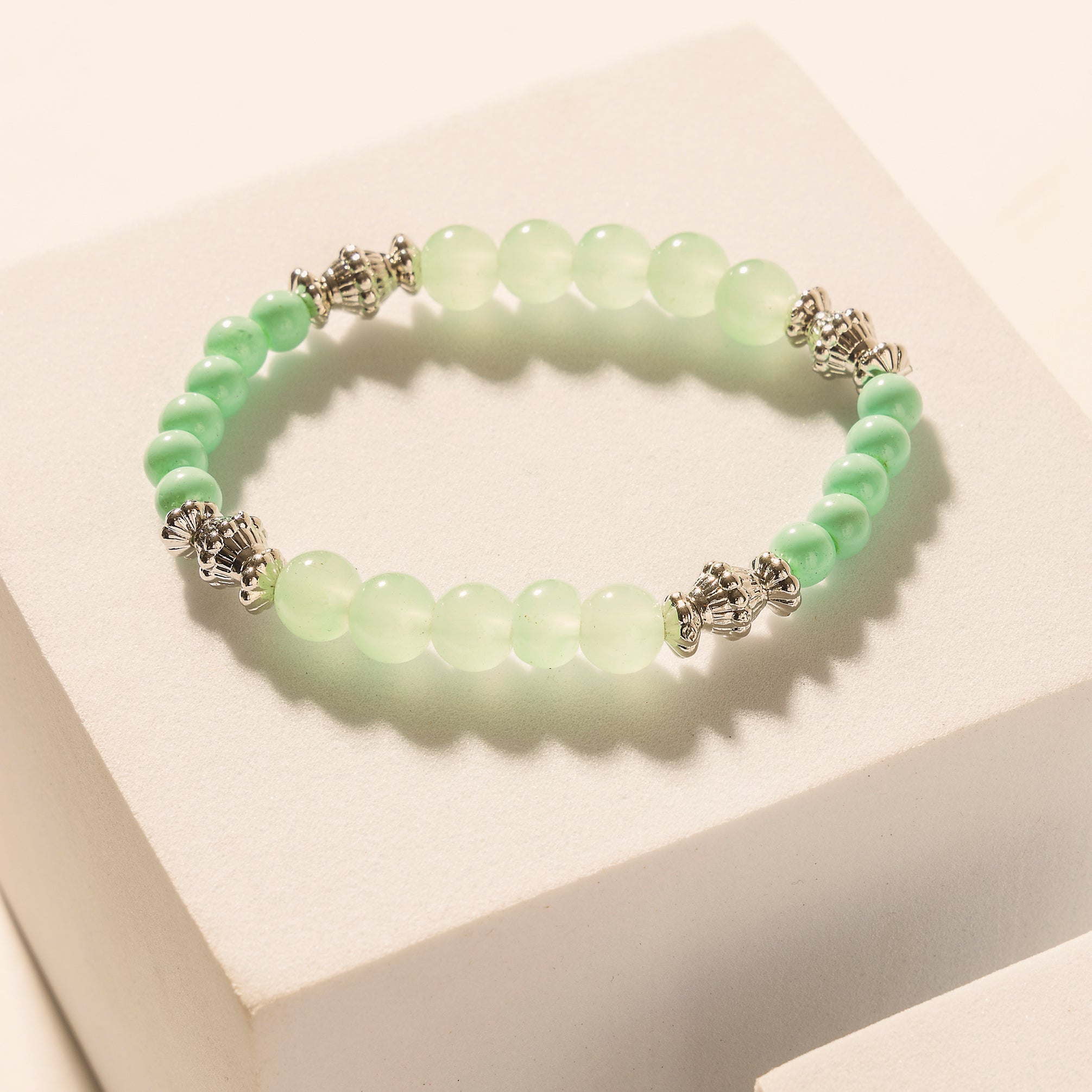 Myra Sunset Trails Bracelet Set in Mint Sky Silver