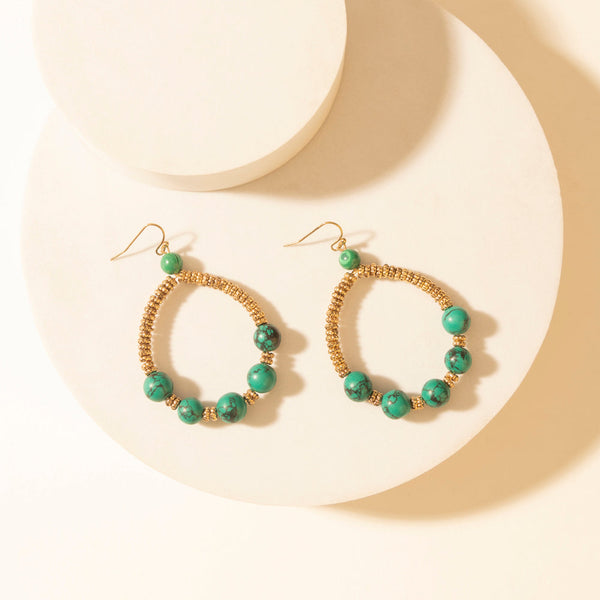 Myra Lonesome Sky Hoop Earrings in Coral Dust - Myra USA