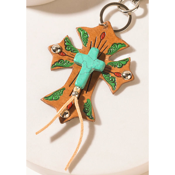 Myra Solana Faith Keychain in Oasis Stone - Myra USA