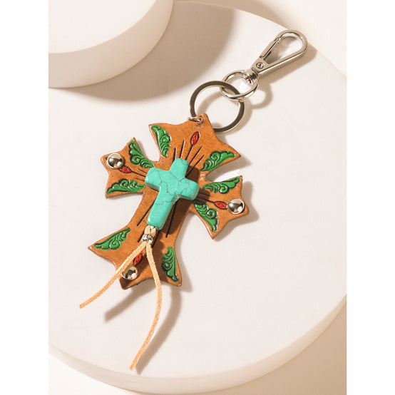 Myra Solana Faith Keychain in Oasis Stone - Myra USA