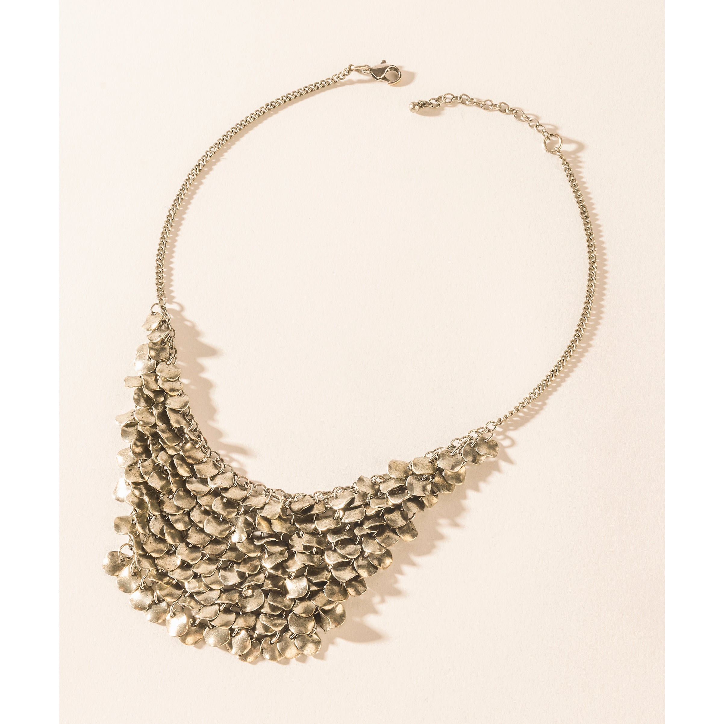 Myra Midnight Magnolia Necklace in Storm Silver