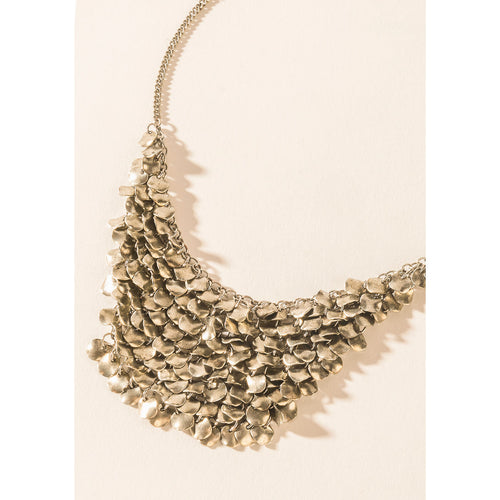 Myra Midnight Magnolia Necklace in Storm Silver - Myra USA