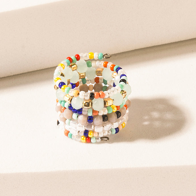 Myra Viva Spiral Ring in Multicolor