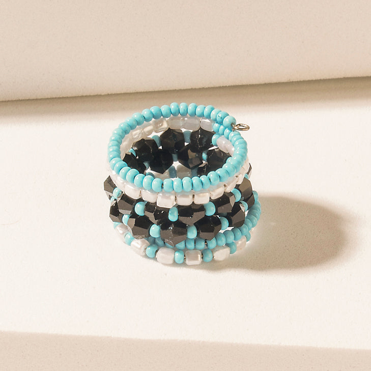 Myra Inkwave Horizon Ring in Oasis Blue