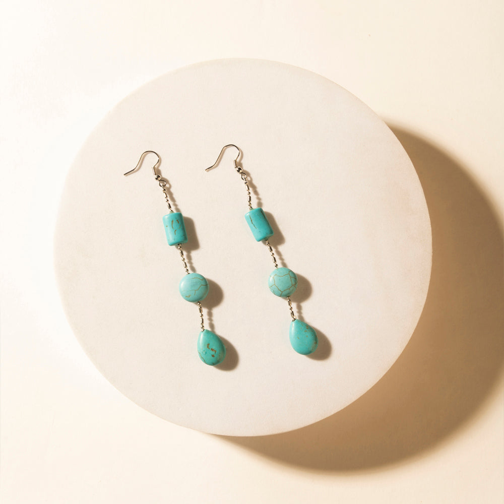 Myra Rio Rodeo Teardrop Earrings in Lagoon Turquoise - Myra USA