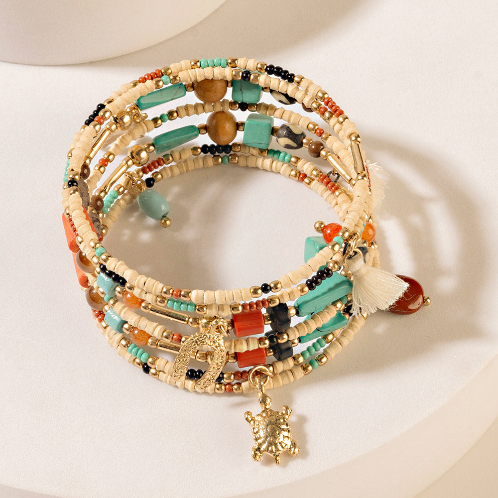 Myra Ocean’s Embrace Bracelet in Rustic Amber