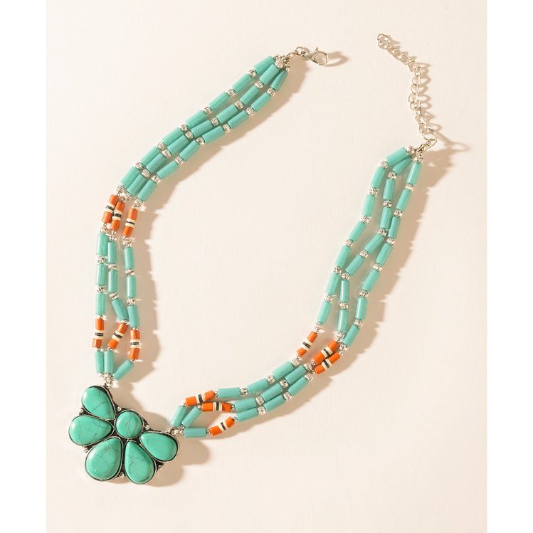 Myra Blue Mirage Necklace in Ocean Blue