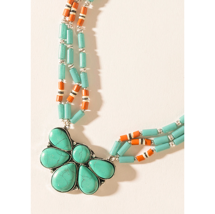 Myra Blue Mirage Necklace in Ocean Blue