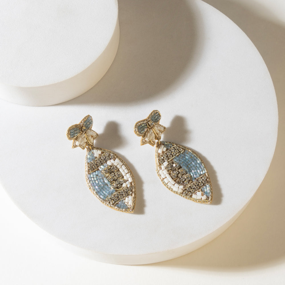 Myra Crystal Bloom Earrings in Twilight Blue - Myra USA