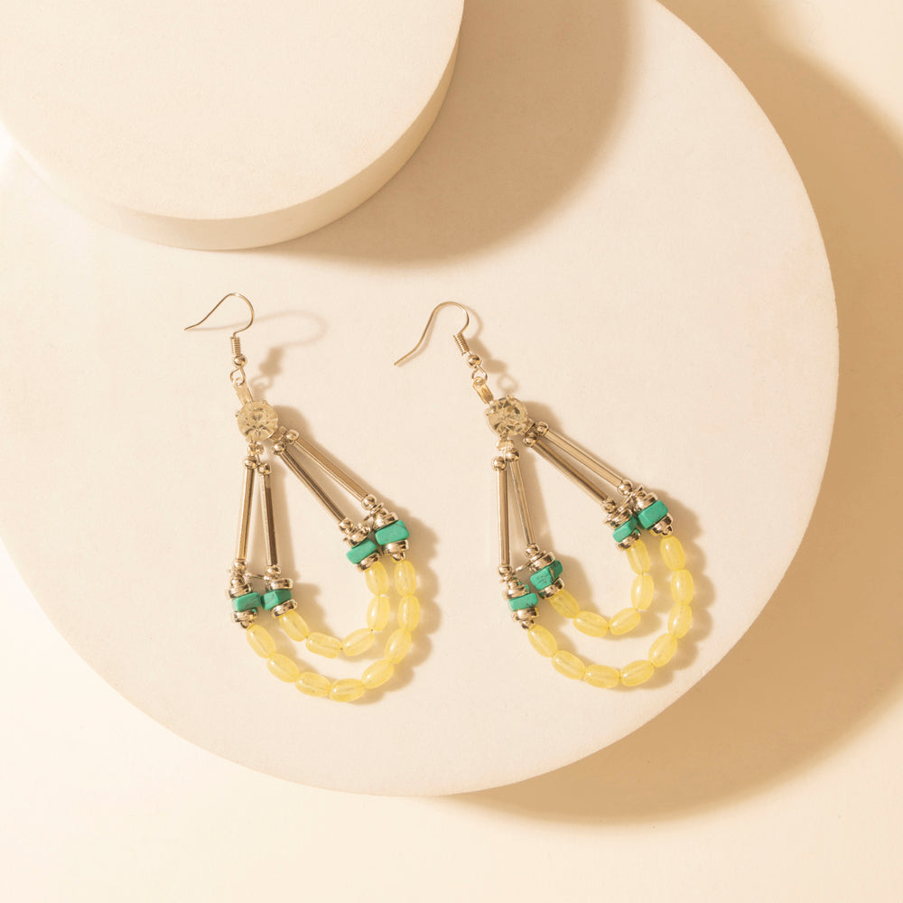 Myra Dawn Dust Drop Earrings in Yellow Glow - Myra USA