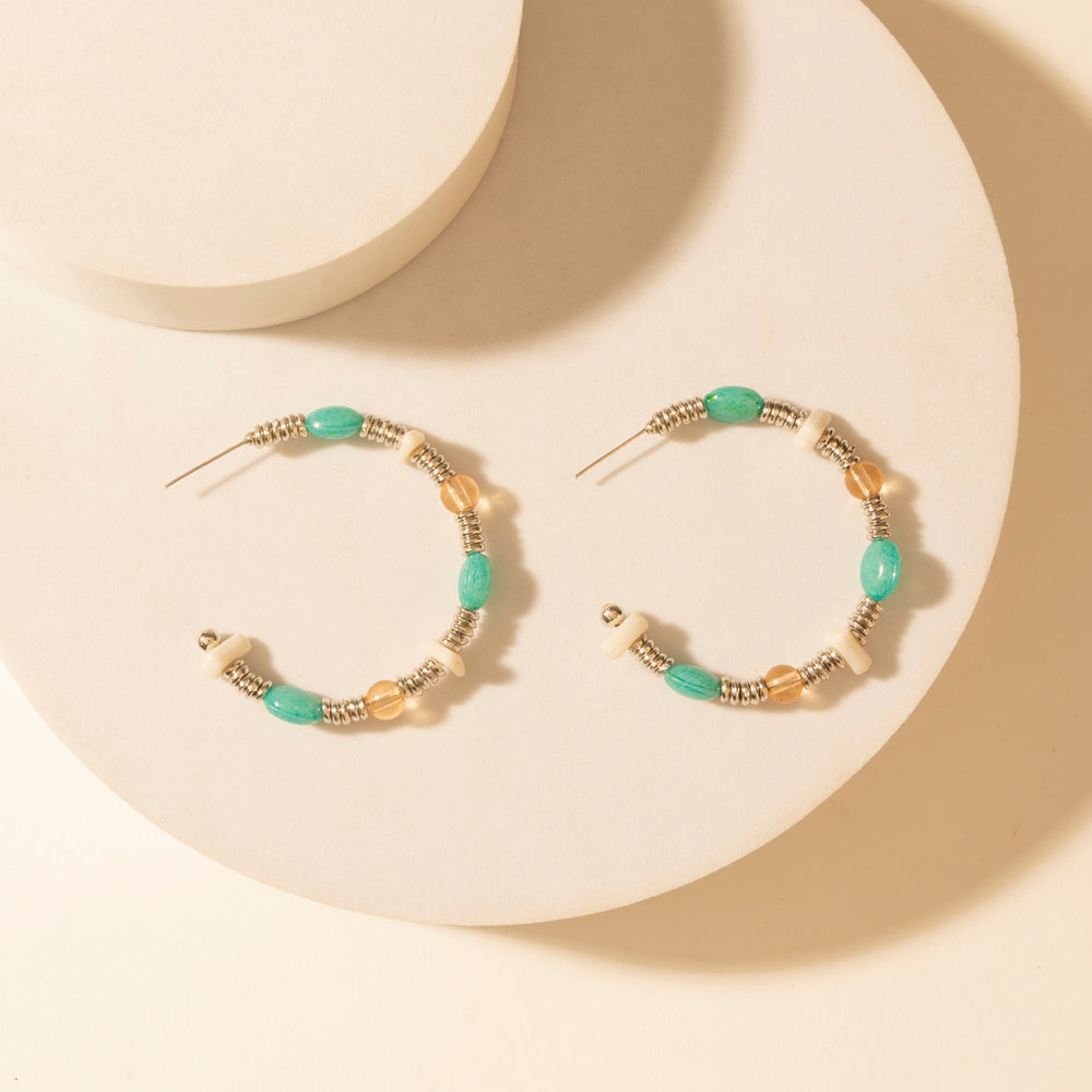 Myra Campfire Creek Beaded Earrings in Glass Ember - Myra USA