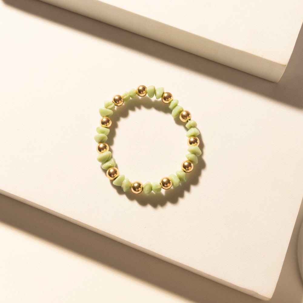 Myra Palomino Shine Stack Bracelet in Frost Green - Myra USA