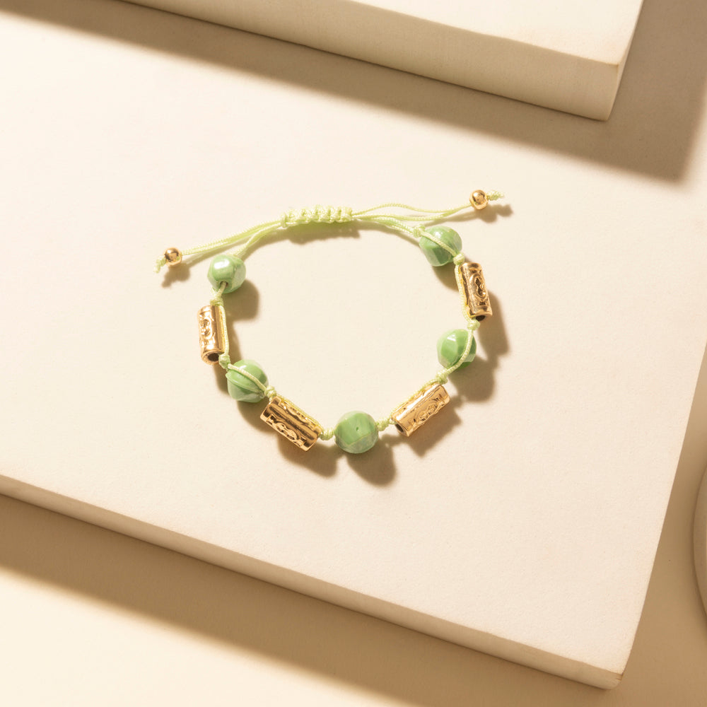 Myra Palomino Shine Stack Bracelet in Frost Green - Myra USA