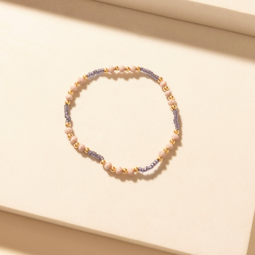 Myra Amethyst Trail Stack Bracelet in Desert Orchid - Myra USA