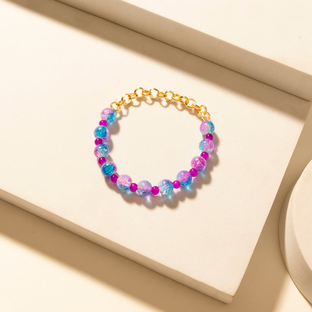 Myra Boho Graffiti Stack Bracelet in Prairie Blue - Myra USA