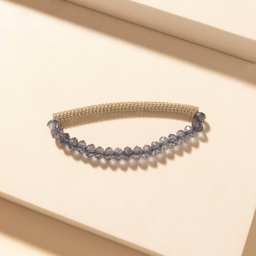 Myra Iron Moon Stack Bracelet in Blue Forge - Myra USA