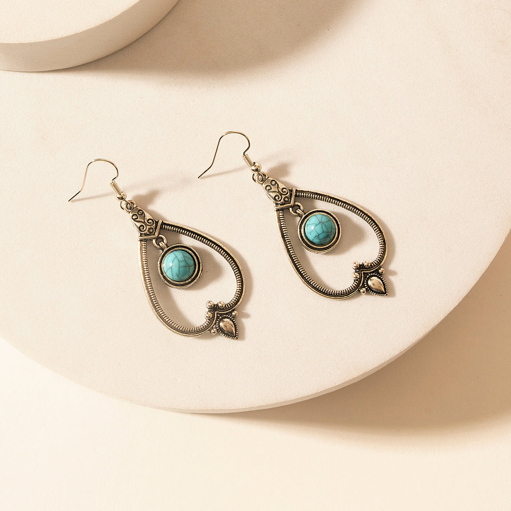 Myra Moonwell Charm Drop Earrings in Jewel Blue - Myra USA