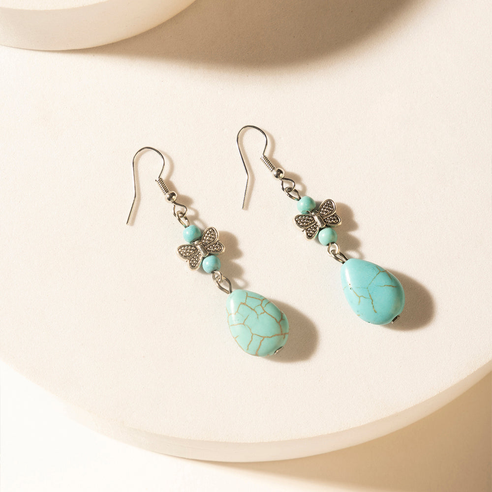 Myra Guardian Spirits Drop Earrings in Soft Teal - Myra USA