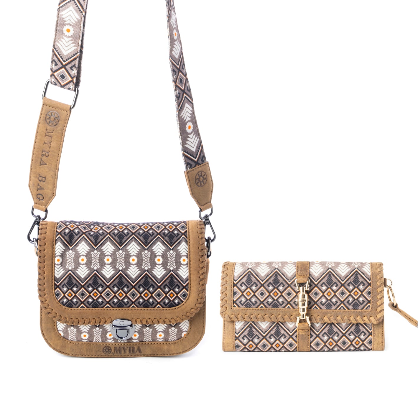Nuevas Mosaic Crossbody Bag & Wallet Combo