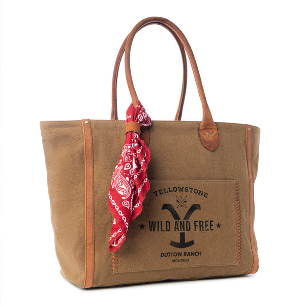 Yellowstone Velorra Sage Weekender Bag with Scarf - Myra USA