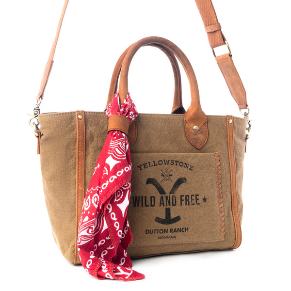 Yellowstone Montana Amber CrossBody Bag with Scarf - Myra USA