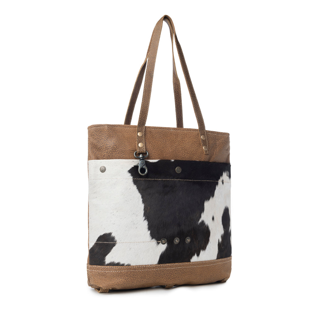 Cocoa Leather & Hairon Bag - Myra USA