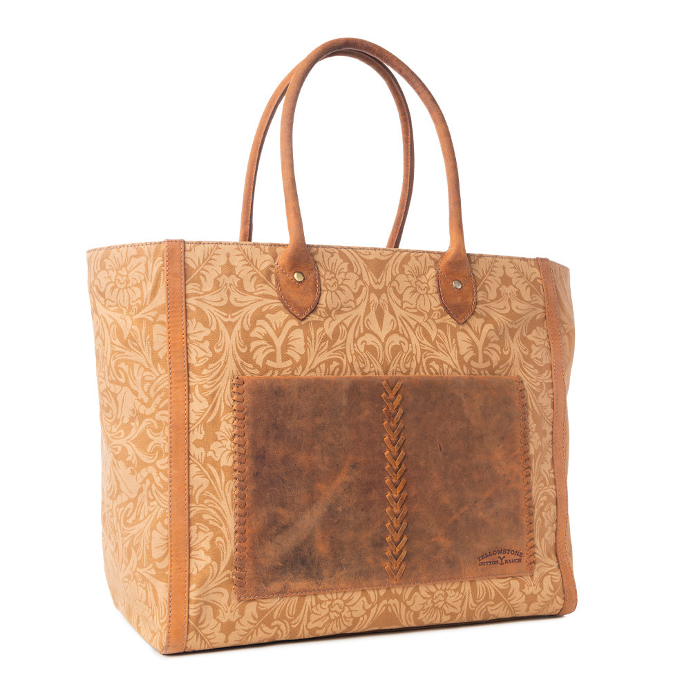 Yellowstone Chief Weekender Bag with Pockets in Amber - Myra USA