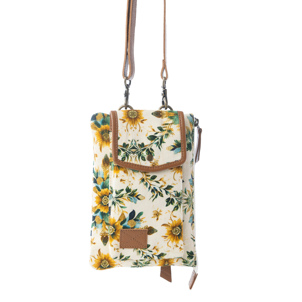 Myra Amber Ray Crossbody Bag with Phone Compartment in Sunlit Ivory