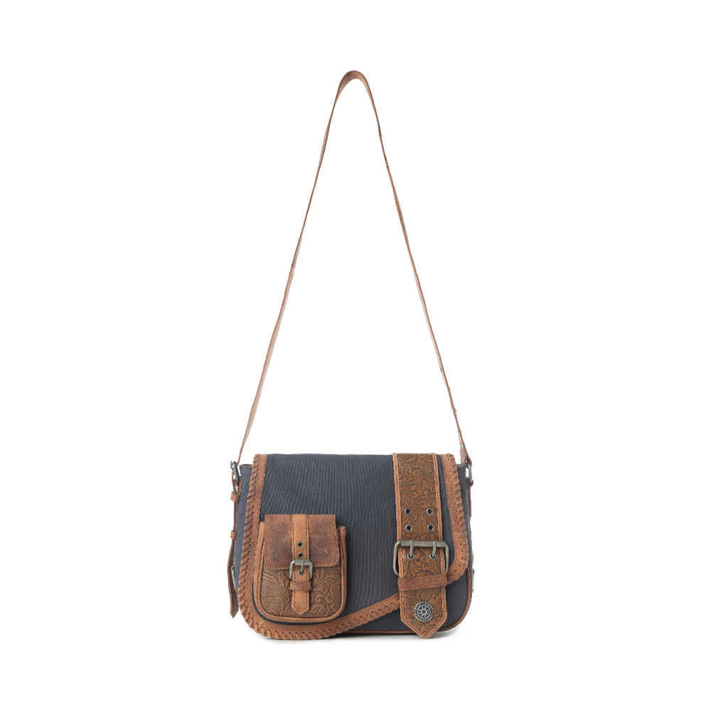 Myra Outlaw's Travels Leather Shoulder Bag in Copper Tan - Myra USA