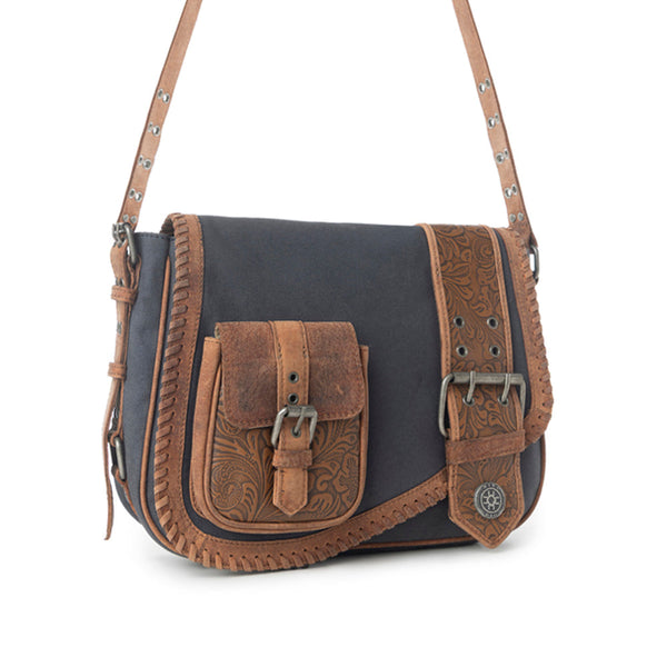 Myra Outlaw's Travels Leather Shoulder Bag in Copper Tan - Myra USA