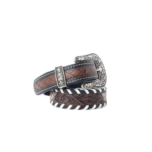 Wildrose Canyon Leather Kids' Belt in Bourbon Brown - Myra USA