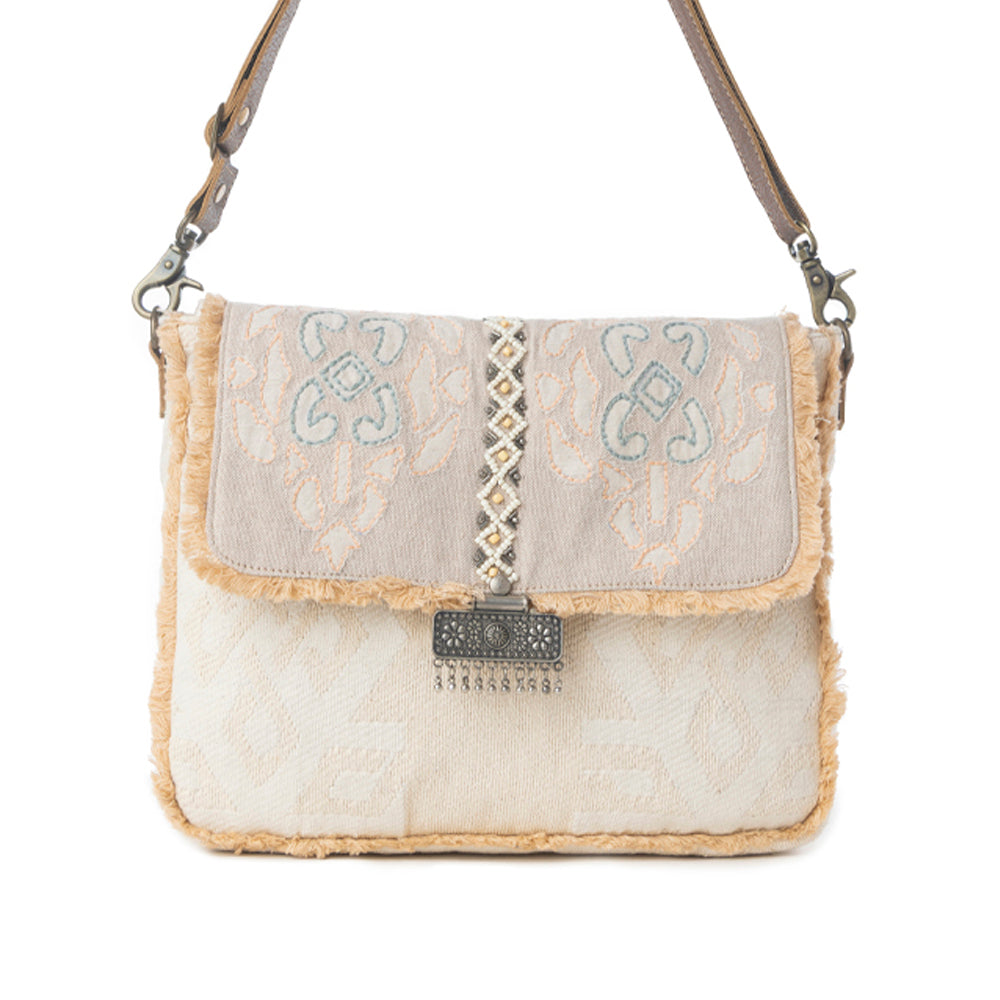 Myra Cinnamon Sands Crossbody Bag in Sunset Ivory - Myra USA