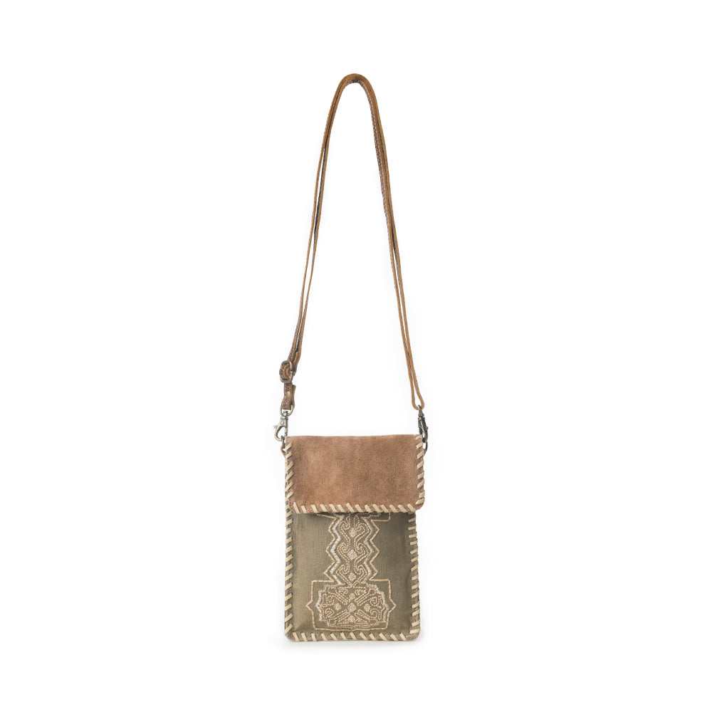 Myra Cheyenne Peaks Crossbody Bag in Dusty Olive - Myra USA