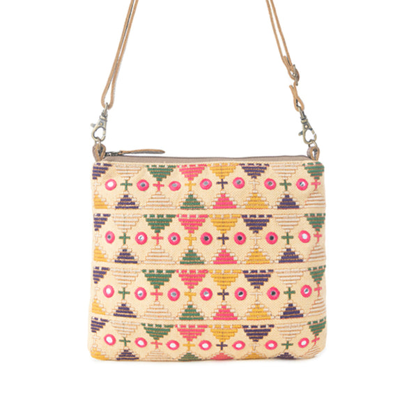 Myra Western Fiesta Crossbody Bag in Boho Saffron - Myra USA
