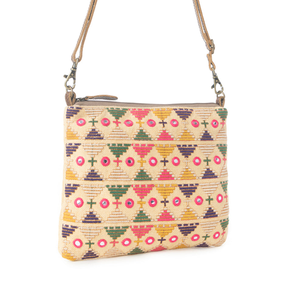 Myra Western Fiesta Crossbody Bag in Boho Saffron - Myra USA