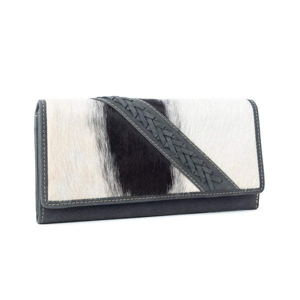 Myra High Noon Eclipse Hairon Leather Wallet in Moonlight Ivory - Myra USA