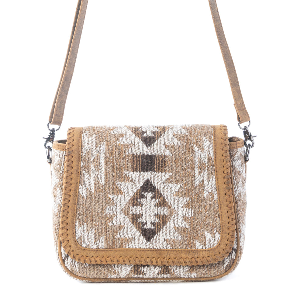 Myra Rising Falcon Woven Shoulder Bag in Prairie Sand