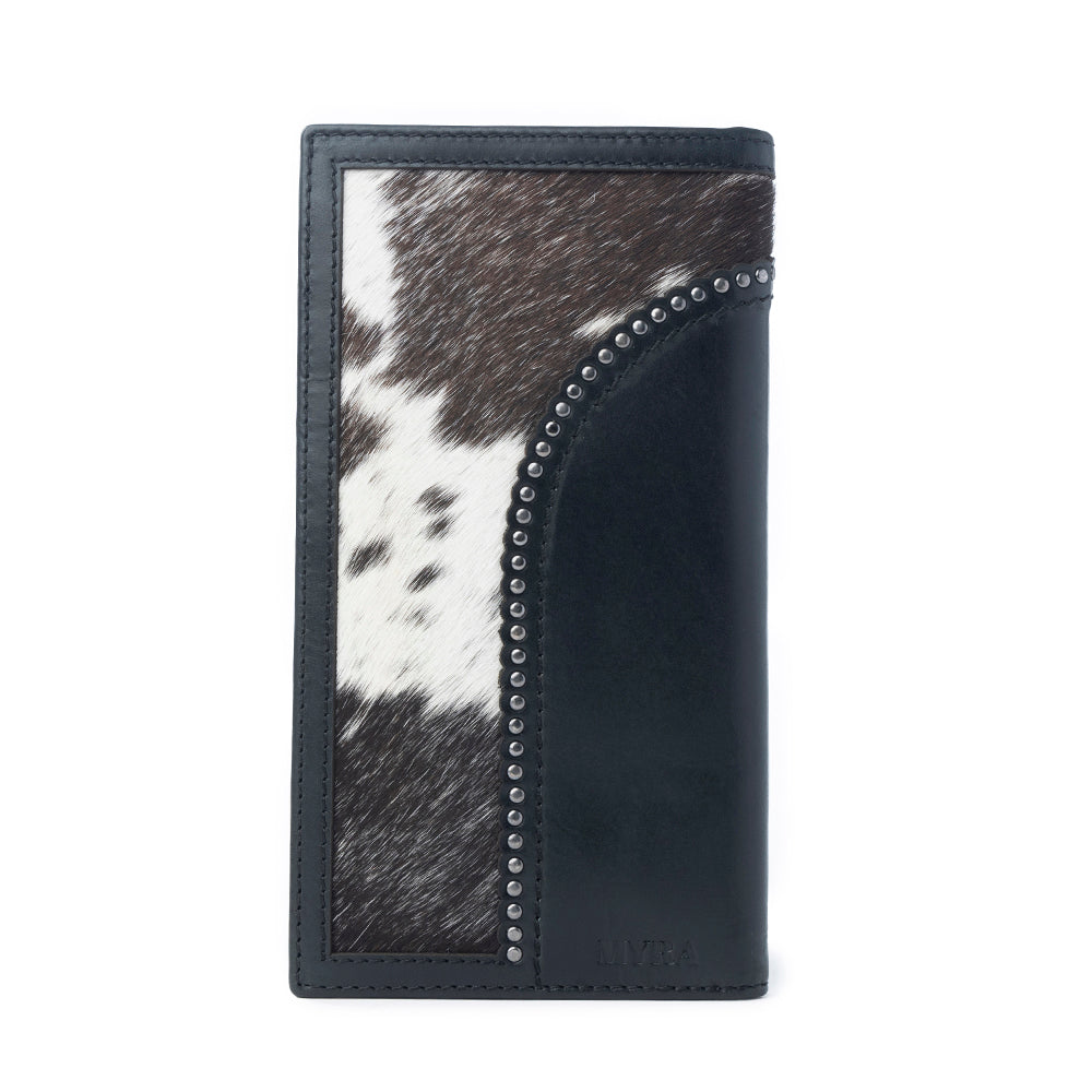 Myra Frontier Mark Hairon Leather Wallet for Men in Dusthorn Black