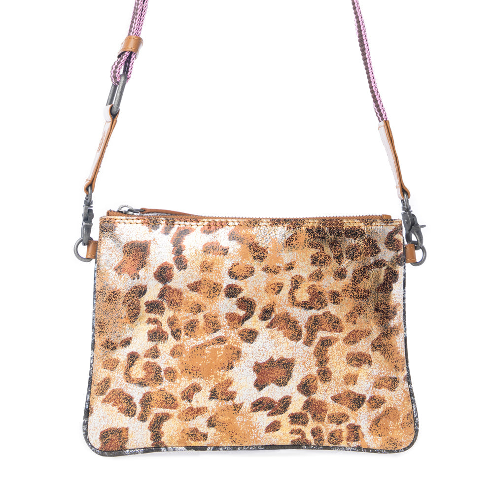 Myra Safari Dawn Leather Bag in Golden Snake Print