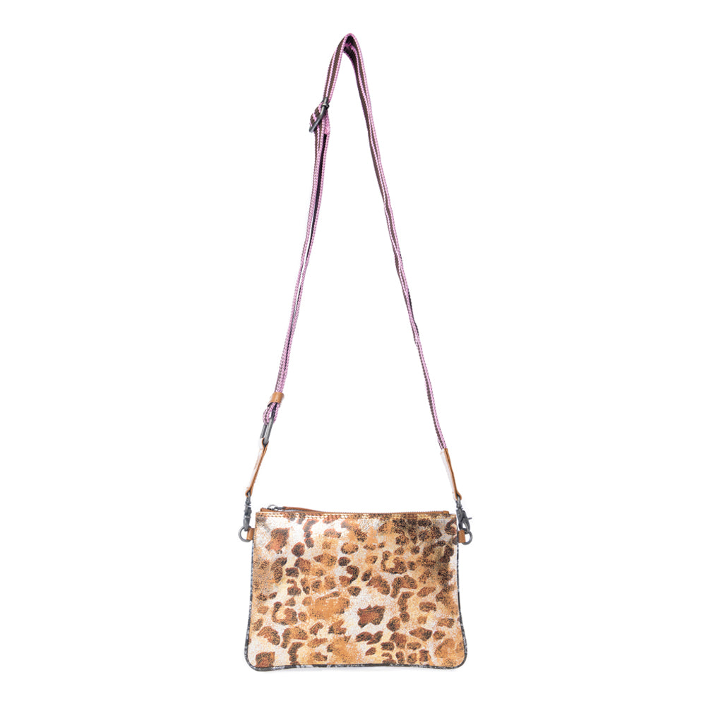 Myra Safari Dawn Leather Bag in Golden Snake Print