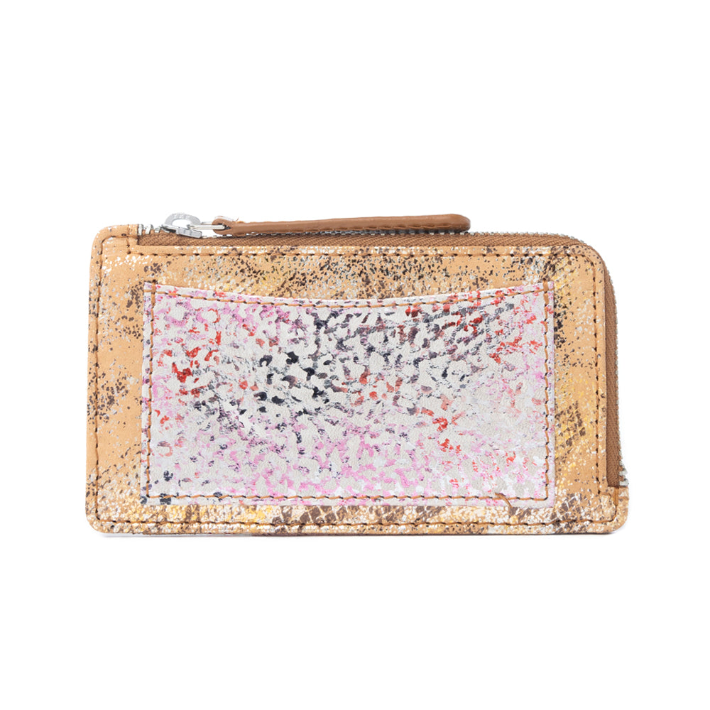 Myra Ashen Blush Leather Wallet in Mauve Snake Print