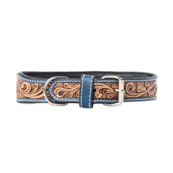 Running Free Beaded Heritage Dog Collar in Brown - Myra USA
