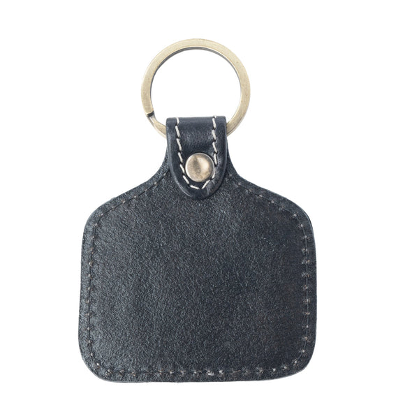 Myra Dusthorn Relic Handtooled Leather Keyfob in Wood Brown - Myra USA