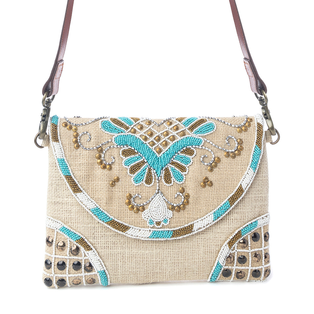 Myra Desert Phoenix Crossbody Bag in Aqua Jewel