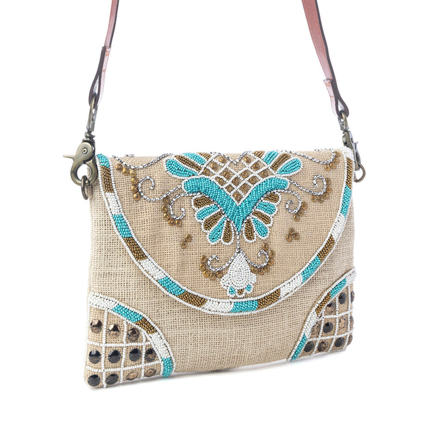 Myra Desert Phoenix Crossbody Bag in Aqua Jewel - Myra USA