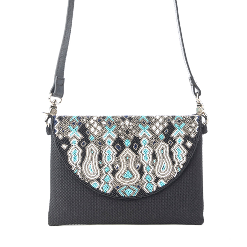 Myra Sahara Sky Crossbody Bag in Frosted Black