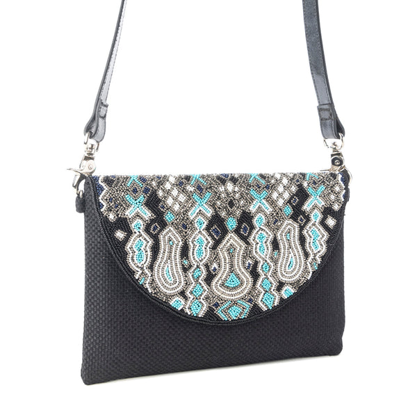 Myra Sahara Sky Crossbody Bag in Frosted Black - Myra USA