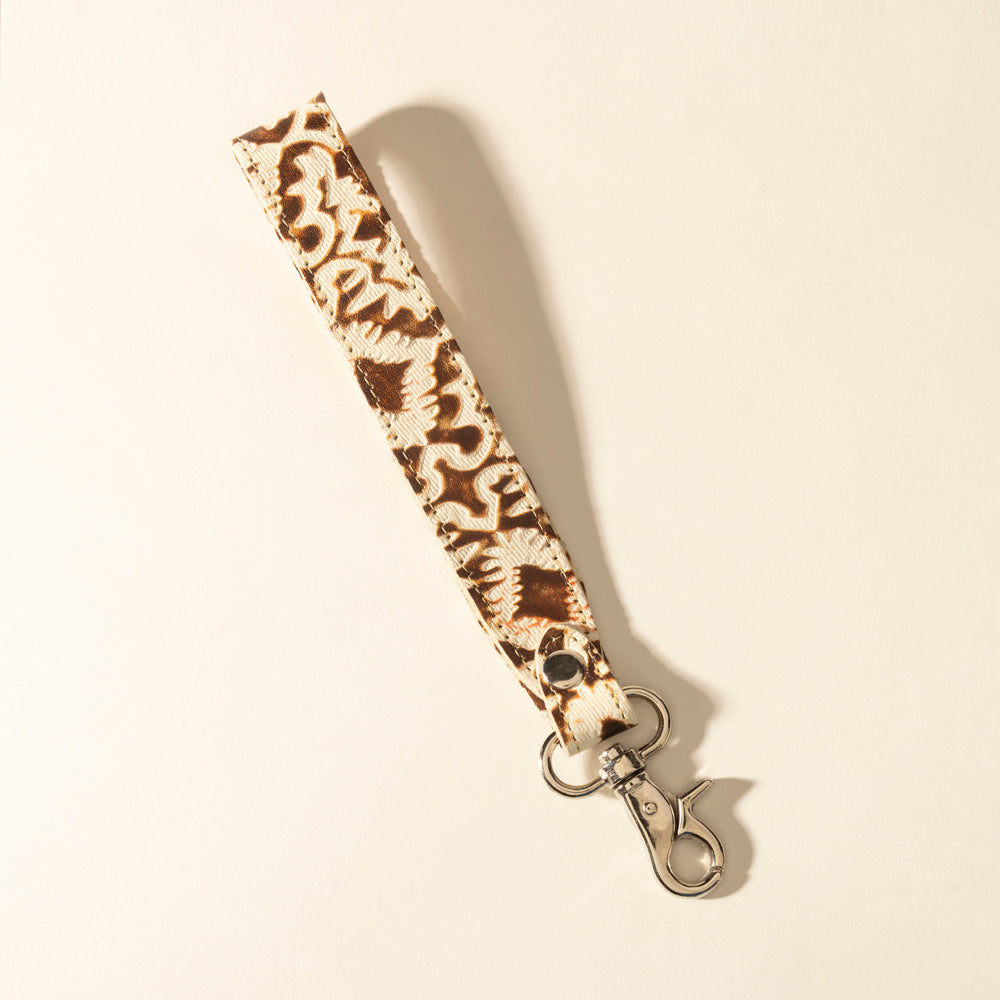 Myra Sierra Marble Leather Keyfob in Cream Tassle - Myra USA