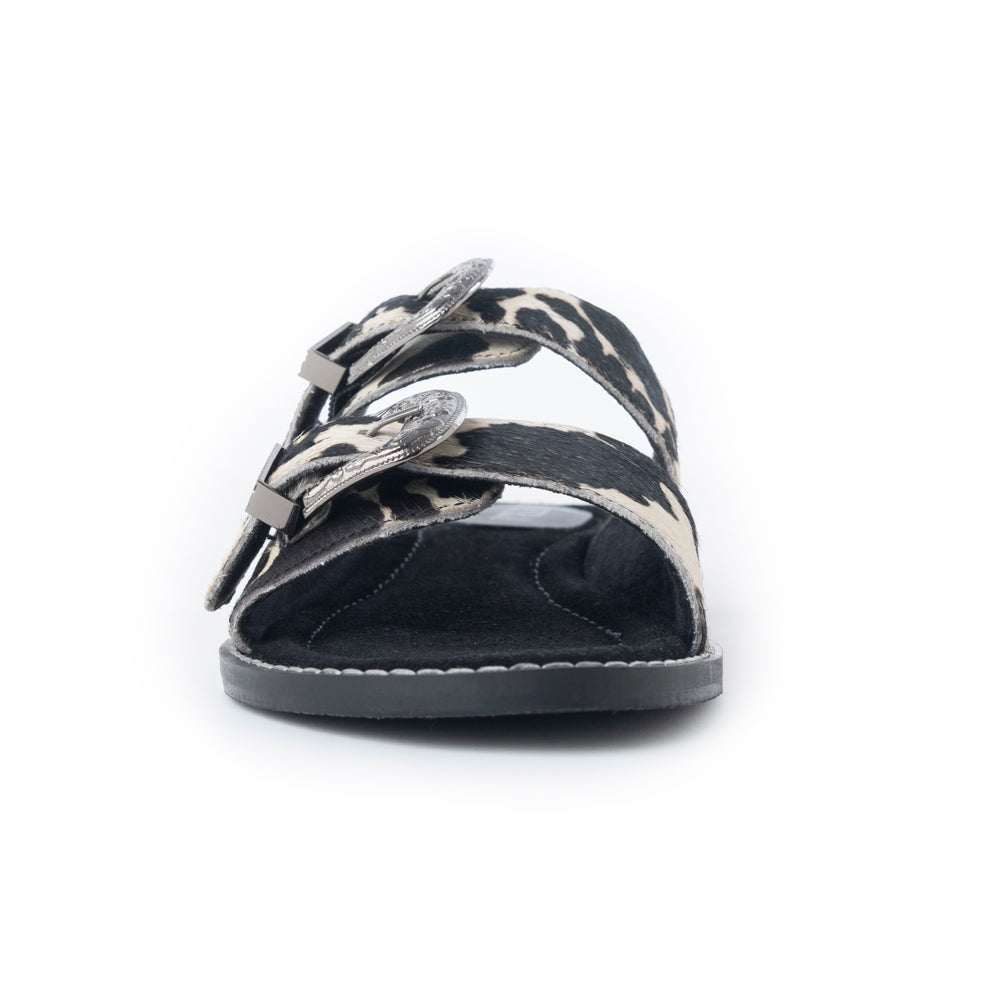 Myra Midnight Grove Hairon Leather Sandals in Ranch Ivory - Myra USA